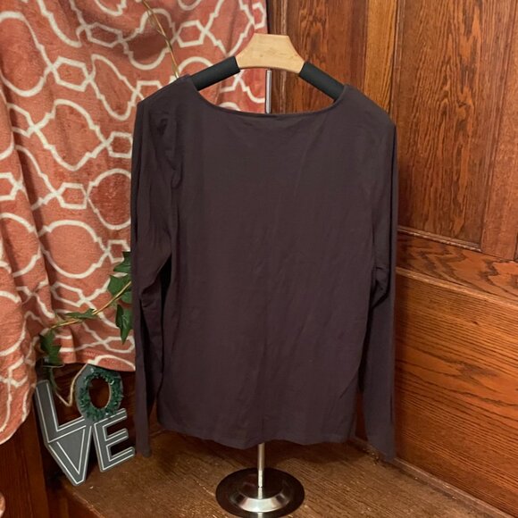 ANN TAYLOR Embellished Scoop Neck Long Sleeve Top - Picture 3 of 3